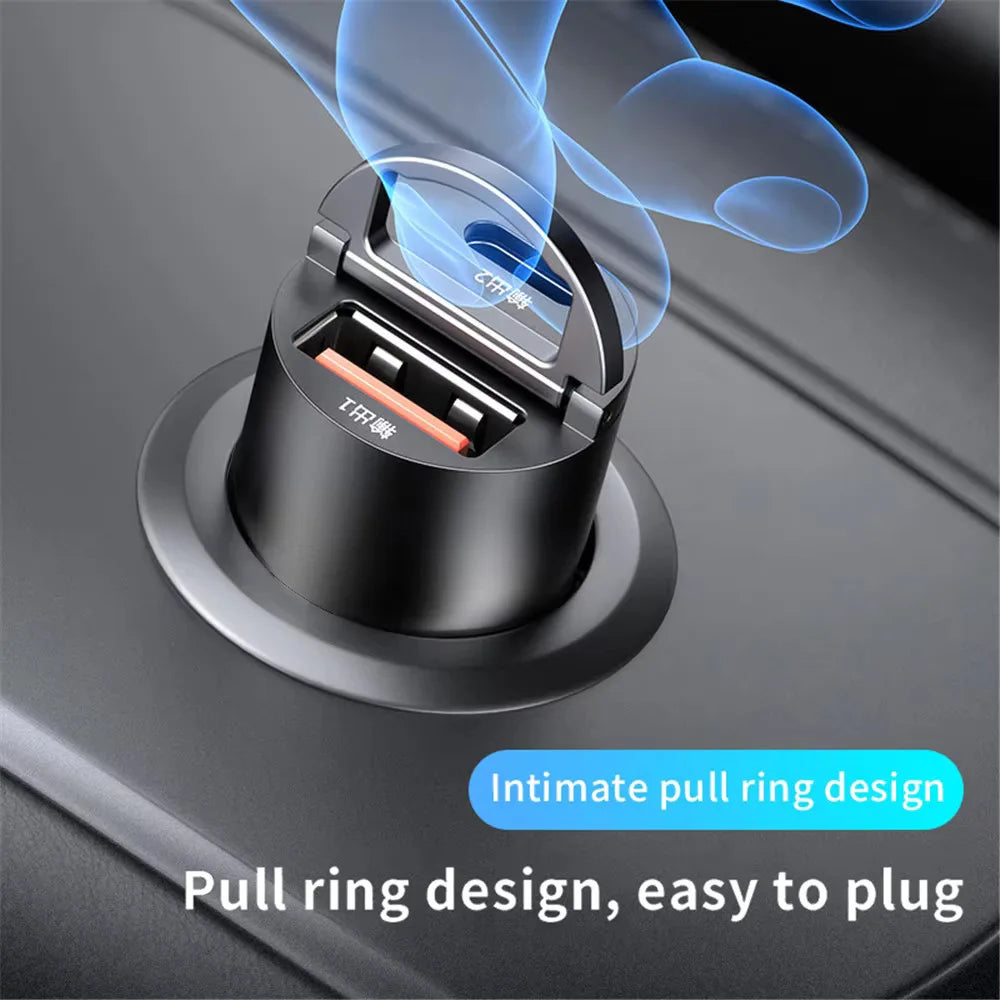 200W Super Fast Mini Car Charger – QC3.0 & PD USB Type-C | Compatible with iPhone, Samsung, Xiaomi & More
