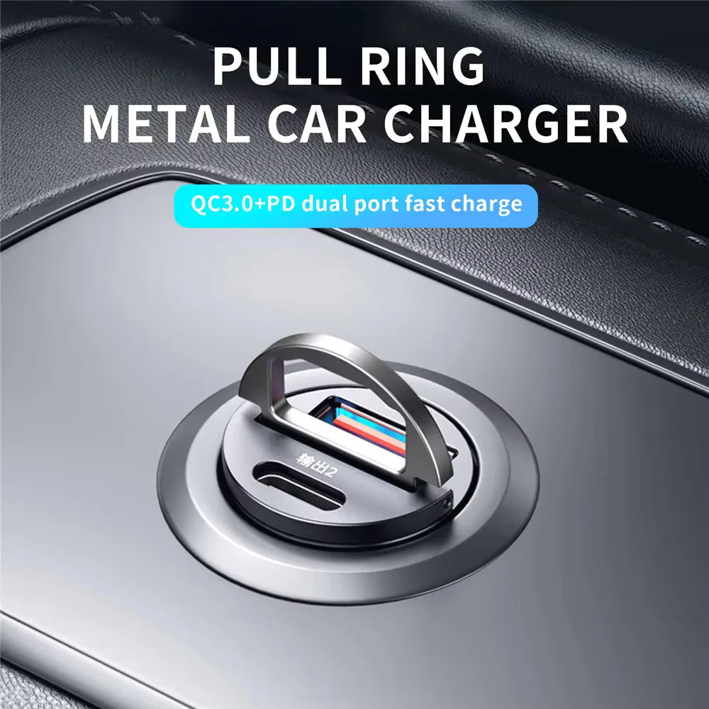 200W Super Fast Mini Car Charger – QC3.0 & PD USB Type-C | Compatible with iPhone, Samsung, Xiaomi & More