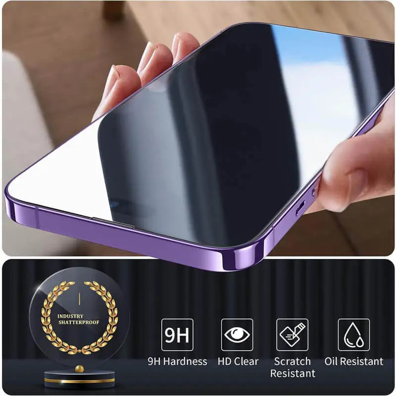 9H Tempered Glass Screen Protector for iPhone 11/12/13/14/15/16 Pro Max